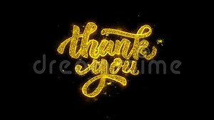 Thank You Typography Written with Golden Particles Sparks Fireworks Stock Video - Video of grateful, animation: 132840695