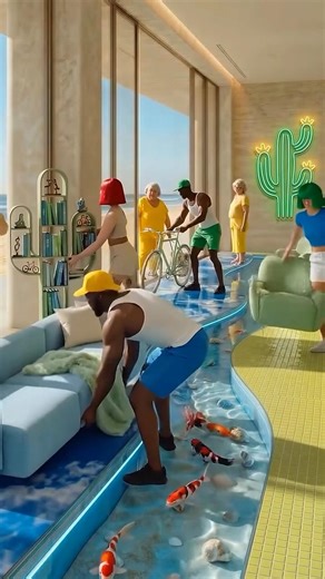 😍A swimming pool was secretly built in the house 🏡