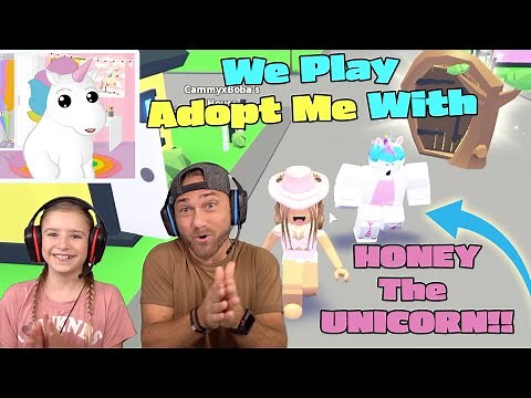 We Play Roblox Adopt Me With HONEY THE UNICORN!!