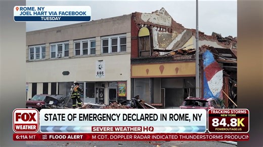 Rome, New York suffers heavy damage after apparent tornado tears through town