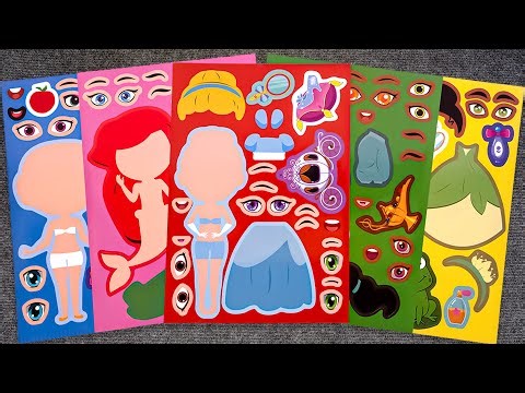 [🔴LIVE NOW🔴] DISNEY PRINCESS Sticker Book ASMR ✨👑Cinderella, Elsa, Ariel, Belle | Paper DIY ASMR