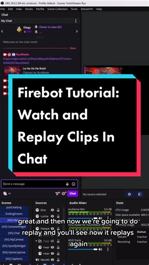 new firebot tutorial, adding in watch and replay feature for clips in chat #firebot #tutorial #twitch #obs #clips #trans #transwoman #twitchstreamer
