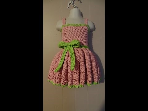 Easy Crochet 18-24 months Girls Special Occasion Dress TUTORIAL #235 Bagoday Crochet