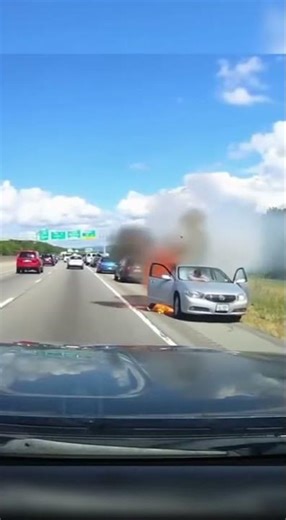 Man Escapes Exploding Car Seconds Before Blast!