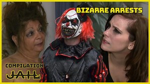 There have been some characters that have walked into booking! Here’s a roundup of some of the most bizarre arrest stories. This video includes: -In Portland, OR A man invites homeless people into his home and then turns on them -A cologne salesman boasts and promotes his "magic potion" -Officers warn a man that dressing up like a clown in Texas is not a good idea -A disagreement over Facebook puts a couple in jail. -An intoxicated man thinks the doctors are CIA agents -A homeless karate practit