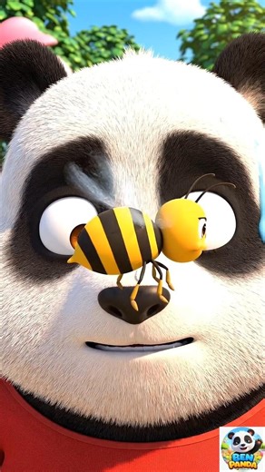 😳 Cute Bee Turned EVIL! 🐝 | Funny Panda Loop Animation 😂#benpanda #shorts #viralshort