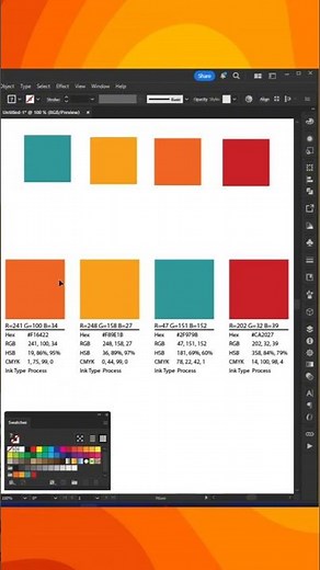 Get Color Code Automatically in Adobe illustrator tutorials #graphicdesigntools #tutorial #colors
