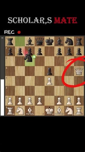 CHECKMATE IN 4 MOVES WITH SCHOLAR,S MATE😎 #chess #chessgame #chessshorts