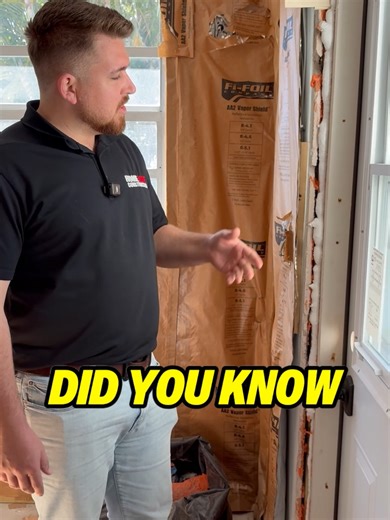 When installing an exterior door or vinyl window, using the correct expanding foam matters more than most people realize. Not all spray foam is the same — especially when it comes to pressure and expansion. #windows #doors #homerenovation #tampabay