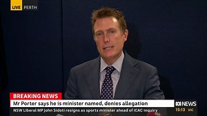 Christian Porter makes a statement to media