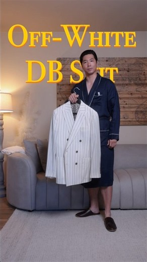 Off-White Pinstripe DB Linen Suit for Date Night #datenightoutfit #whitesuit #suitstyle #mensfashion