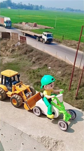 Remote Control Jcb And delivery boy Unboxing And Testing Short Video ||