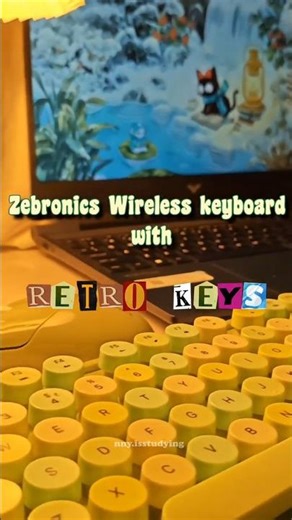 Zebronics Wireless keyboard with Retro keys 📌💻🫧. ‪@zebronics‬ #shorts #zebronicszeb