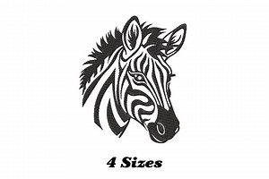 Zebra Head Embroidery Design, Zebra Machine Embroidery Design, Zebra Embroidery Design for Men, Women, Girls - Etsy