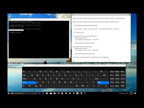 How to Remove/Change access permissions of any folder or Drive in command prompt