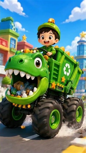 부릉부릉! 무적의 몬스터트럭 쓰레기차 🚛🔥 | 자동차 동요 애니메이션