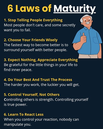 6 Laws OF Maturity : | booksforaspirants