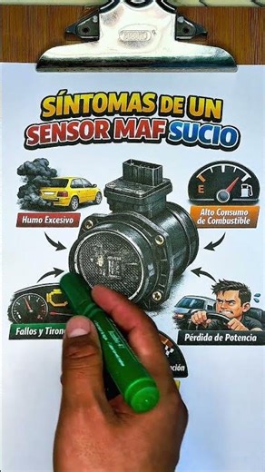 Symptoms of a dirty MAF sensor 💯✅ #mechanic #sensor #maf #workshop #automobile