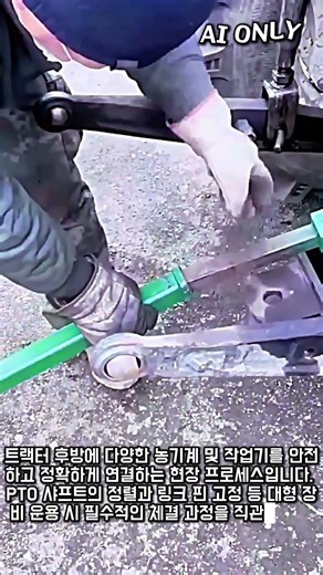 대형 트랙터 PTO 및 링크 고정 작업 가이드 #worker #process #agriculture #mechanic #tools