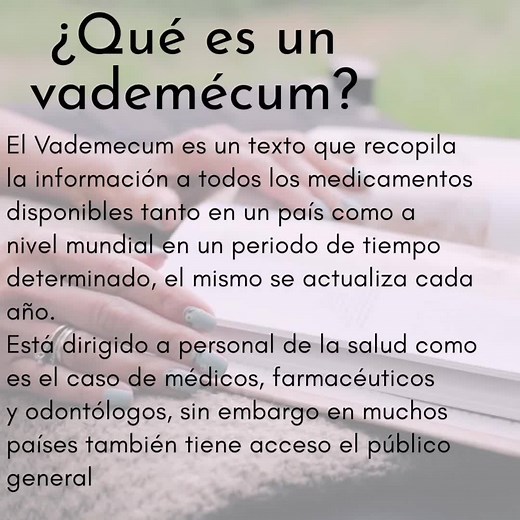 Qué información contiene el Vademécum de medicamentos 📒📕📒🕵️‍♀️🕵️‍♀️ Fuente : https://www.google.com/url?sa=t&source=web&rct=j&url=https://www.definicionabc.com/ciencia/vademecum.php&ved=2ahUKEwiWmavy3drrAhWEuVkKHVUnCwgQFjAQegQIAxAB&usg=AOvVaw10zF6xM1wFLh7joDlVaVPY | Centro de Informacion de Medicamentos