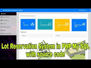 Lot Reservation System in PHP My SQL with source code