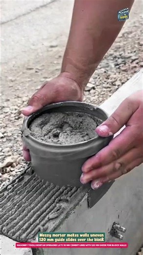 Masonry Tools Mortar Spreader Lays 10 mm Cement Lines with 120 mm Guide for Block Walls
