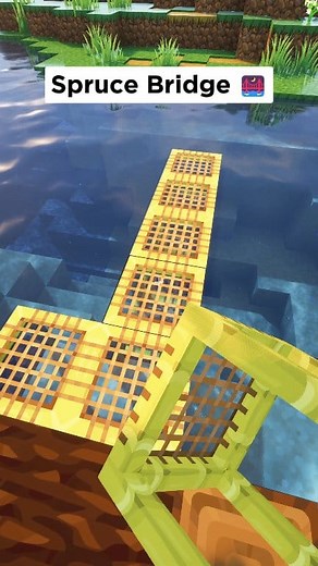 2.4M views · 36K reactions | Minecraft Spruce Bridge  (Sunroof) #reels #minecraft #minecraftbuilds #minecrafttutorial | Itsciken | Facebook