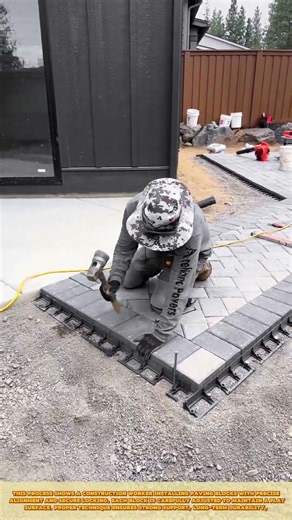 Installing Interlocking Paving Blocks for Tight and Even Surface Finish