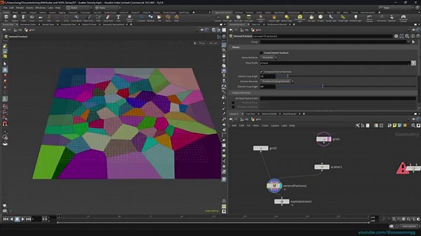 Scatter by Density, Voronoi Fracture – Houdini Attributes and VOPs ep. 7