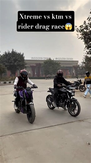 xtreme vs ktm vs rider drag race 😱 #ytshorts #shorts #race #xtreme125r #rider #ktm125 #riders #vlog