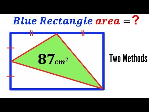 Can you find area of the Blue Rectangle? | (Triangles) | #math #maths | #geometry