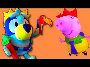 Bluey & Peppa Pig Play Doh! 👑(Dads messy playdoh tent) #bluey #peppapig #kids
