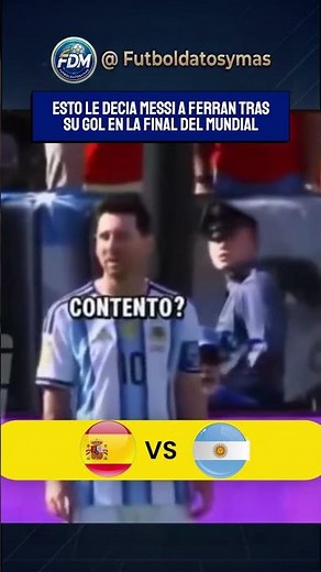 Las palabras de Messi en la final del Mundial 2026 España vs Argentina #mundial2026