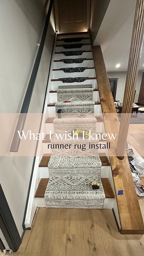So you’re thinking about adding a runner rug to your stairs? After doing this myself here is what I wish I knew before I started! If you use regular scissors like I did, your hands are going to HURT! Regular scissors will work fine but I did give myself a few blisters.. Don’t overthink it invest in carpet scissors.. this is my top regret! Make sure you have the right size staples to account for the foam & the carpet! I used 3/8” staples for the carpet padding but those were not long enough for t