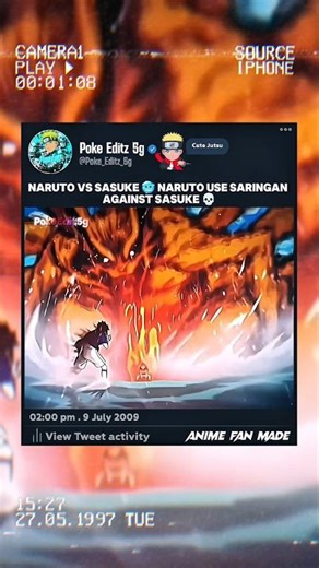 Naruto Use Sharingan Against Sasuke 🥶 | #naruto #kny #fyp #foryou