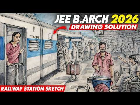 JEE Paper 2 B.Arch 2026 Drawing Paper Solution | Step-by-Step Explanation