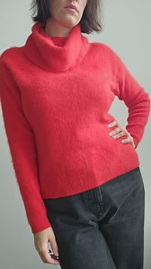 Vintage Angora 80% Sweater With Big Collar - Etsy