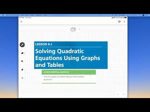 Solving Equations Using Graphs and Tables (Lesson 9-1)