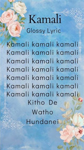 🥀 KAMALI – Lyrics & English Translation
