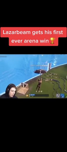 Lazarbeam's First Arena Win in Fortnite