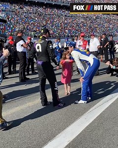 Cutest thing you'll see today. Jimmie Johnson's little girl really wanted to see Uncle Chase Elliott before the Daytona 500. | NASCAR on FOX