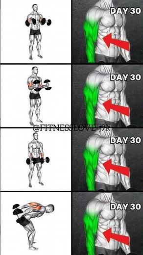 guide focusing on arm and core engagement during common dumbbell exercises. #fitness #shorts #bicep