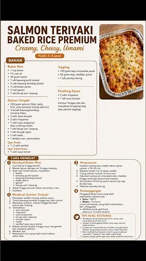 SALMON TERIYAKI BAKED RICE VIRAL! Creamy, Cheesy, Lumer Banget