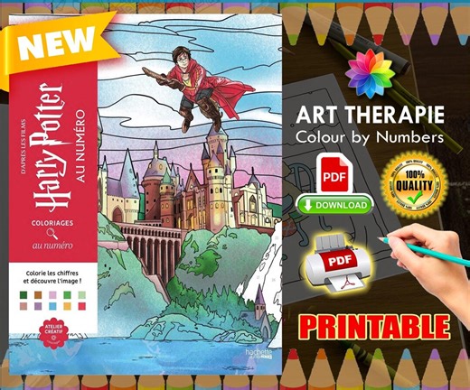 Harry Potter | Coloriage | Disney Coloring Book | PDF Coloring | Color by Number | Adult Coloring Books | Colored Book - 90 Pages - Etsy