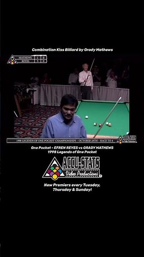 Grady Mathews Combo Kiss Billiard for the win.