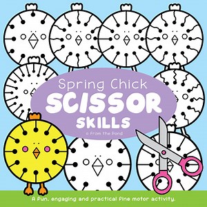Spring Chick Scissor Skills Craft | Cutting Practice for Fine Motor Development