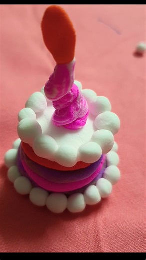 DIY Mini Clay Cake | Super Clay Tutorial | Polymer Clay Craft Ideas #Shorts #shortsfeed #craft