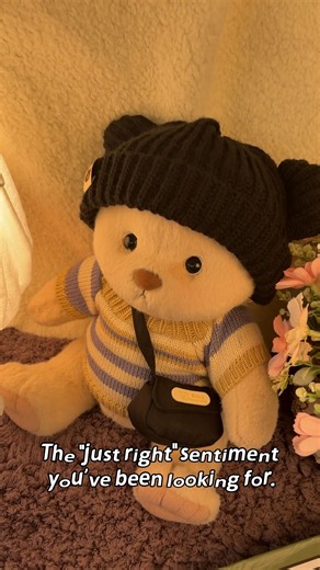 Teddyhuggy on Instagram: "Look at this teddybear—knit beanie, striped sweater, tiny crossbody bag… that “just right” cozy vibe hits so different. The little details (and that perfect outfit) make it the exact sweet, huggable sentiment you’ve been looking for. Who else is obsessed with how put-together (and squishy) this little guy is? #TeddyHuggy #teddybear #cozyplush #stuffedanimaloutfit #cutestuffedtoy #plushieoftheday #giftideas"