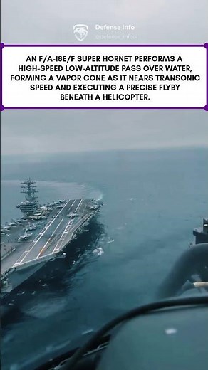 F-18 Super Hornet low pass with vapor cone over water