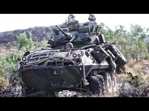U.S. Marines LAR • Firing The M242 Bushmaster Chain Gun